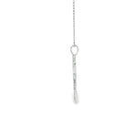 Load image into Gallery viewer, White Gold CZ Arrow Charm Necklace