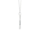 Load image into Gallery viewer, White Gold CZ Arrow Charm Necklace