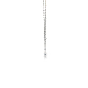 White Gold Lotus Pendant Necklace