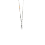 Load image into Gallery viewer, White Gold Lotus Pendant Necklace