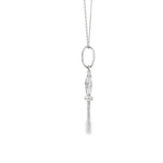 Load image into Gallery viewer, Elegant White Gold Key Charm Necklace