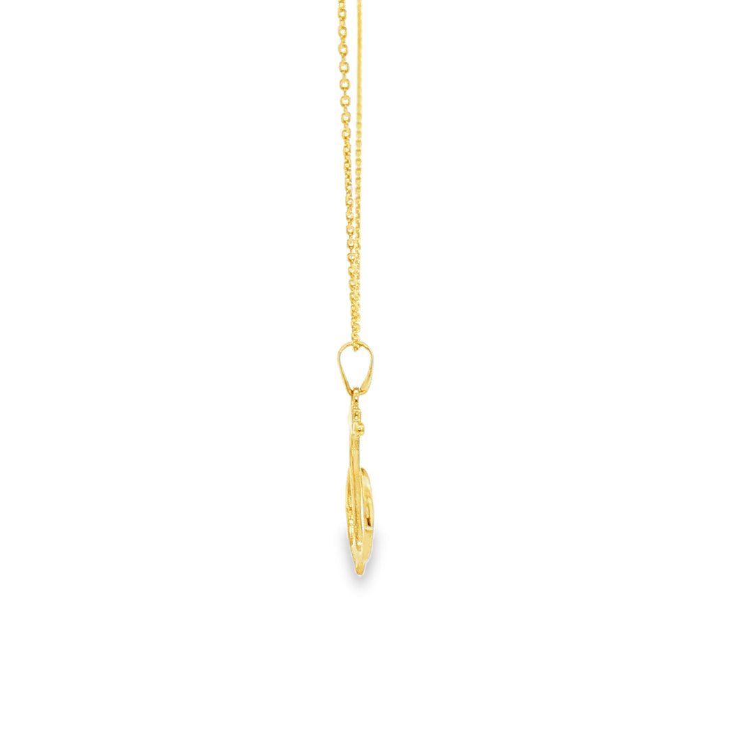 14ct Yellow Gold Anchor Charm Necklace1