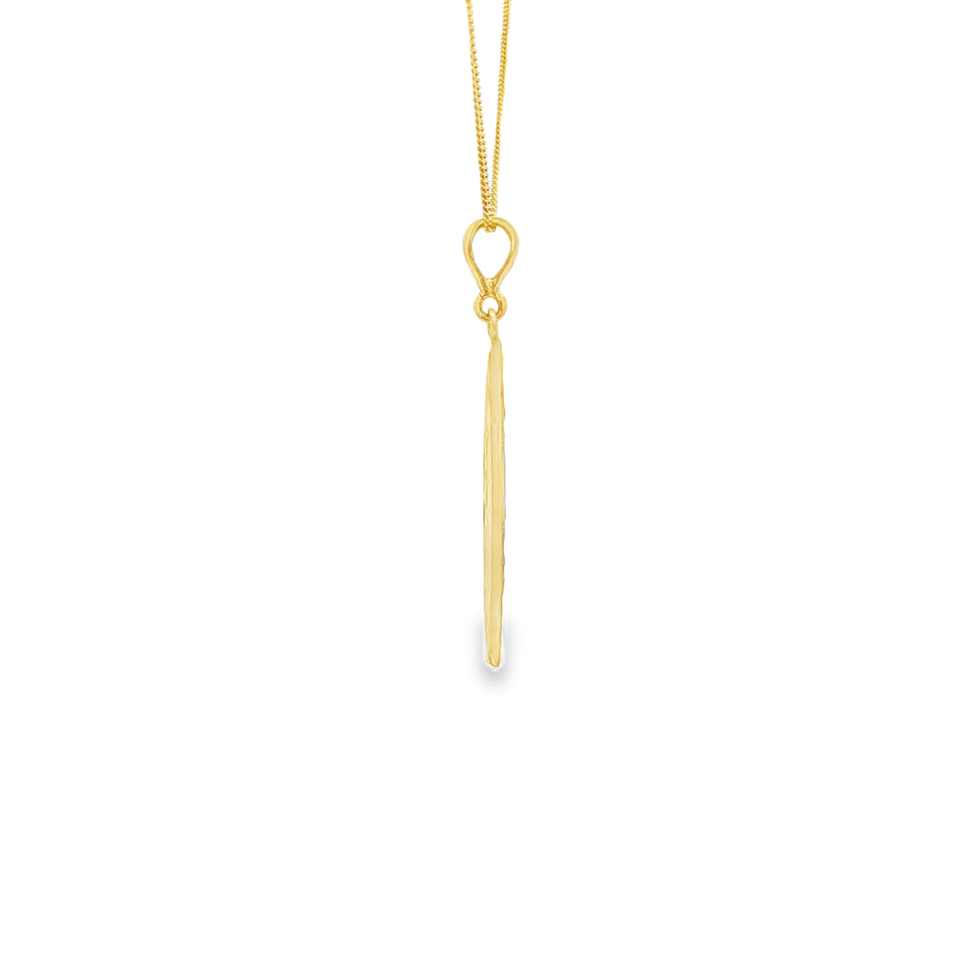 Floral Motif Yellow Gold Charm Necklace