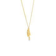 Yellow Gold Tree of Life Multi-Stone Charm Necklace