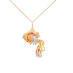 Load image into Gallery viewer, Rose Gold Fish Charm Necklace with Intricate Detailing