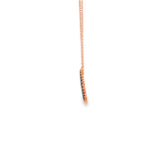 Rose Gold Charm Necklace with Circular Pendant