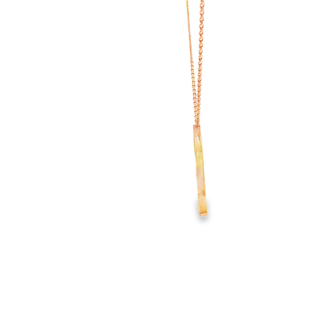 Rose Gold Fish Charm Necklace - Delicate Openwork Pendant