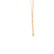 Rose Gold Fish Charm Necklace - Delicate Openwork Pendant