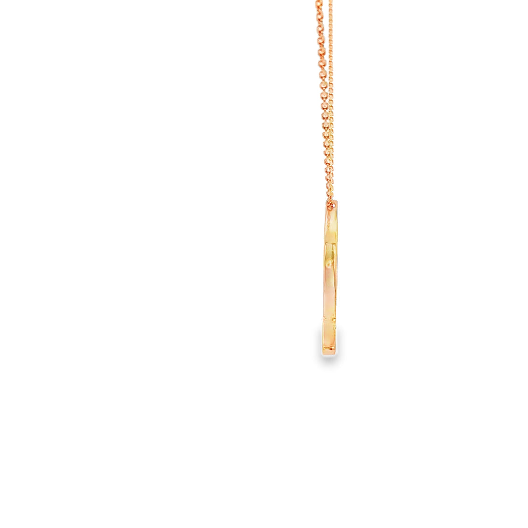 Rose Gold Fish Charm Necklace - Delicate Openwork Pendant