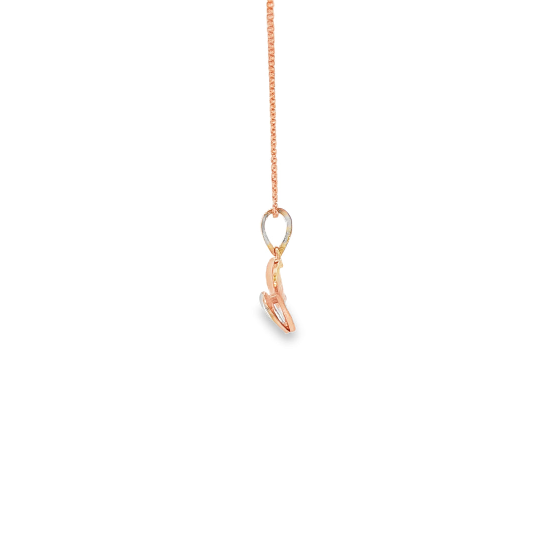 Rose Gold Heart Charm Necklace