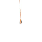 Rose Gold Chain Necklace with Round Cut CZ Pendant