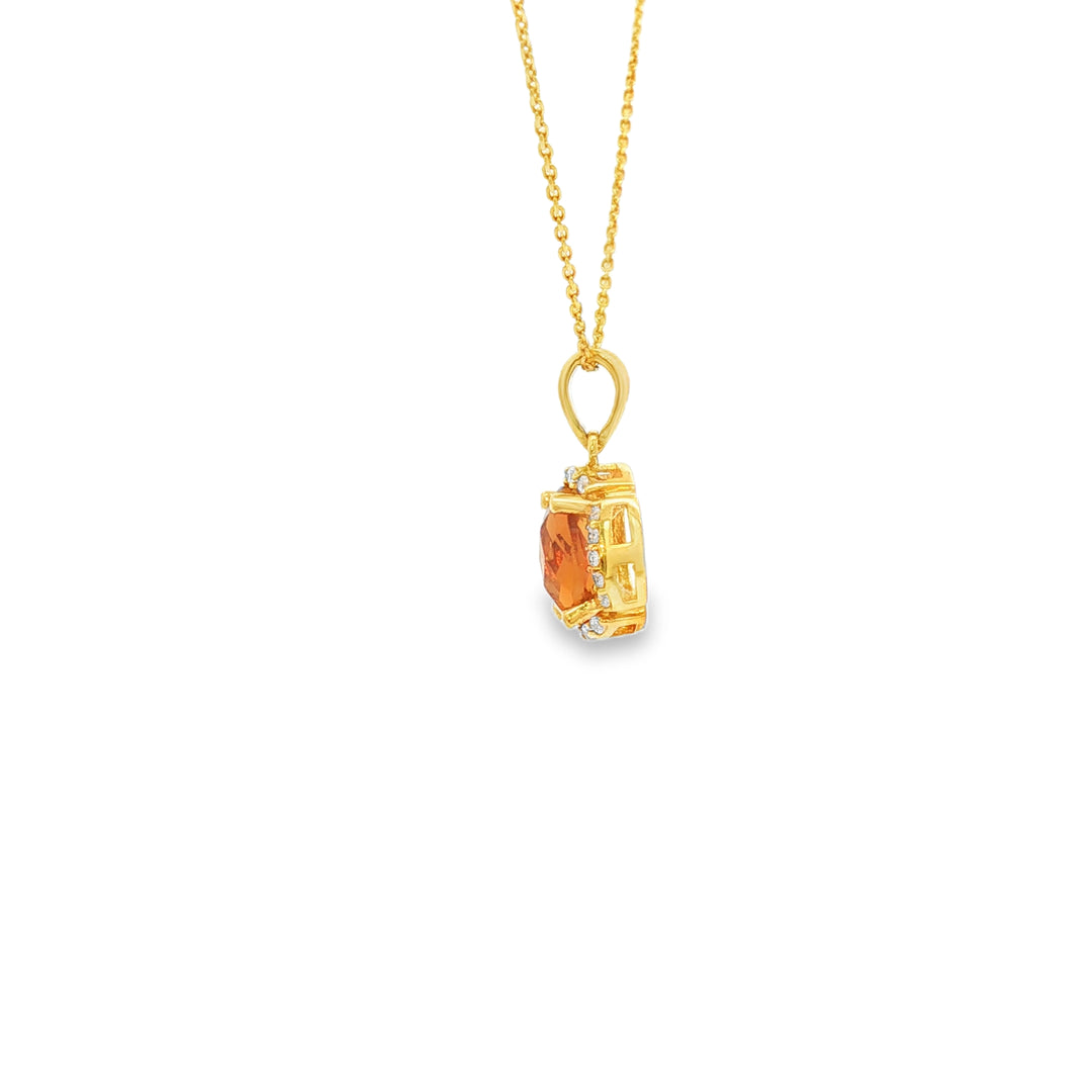 Yellow Gold Necklace with Oval Brilliant Cut Zultanite (colour change stone)