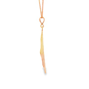 Yellow Gold Charm Necklace with Artistic Pendant Design