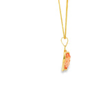 Load image into Gallery viewer, Yellow Gold Charm Necklace with Oval-Cut Pink Quartz