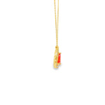 Load image into Gallery viewer, Yellow Gold Chain Necklace with Pear CZ Pendant