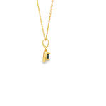 Load image into Gallery viewer, Yellow Gold Charm Necklace with Round CZ Pendant