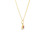 Load image into Gallery viewer, Yellow Gold Chain Necklace with Round Brilliant CZ Pendant