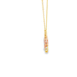 Load image into Gallery viewer, Tri-Tone Gold Star Charm Necklace