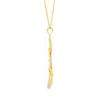 Load image into Gallery viewer, 14ct Tri-Color Diamond Shape Charm Necklace in Yellow Gold
