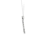 Load image into Gallery viewer, White Gold CZ Snowflake Pendant Necklace