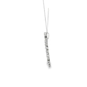 White Gold CZ Snowflake Pendant Necklace