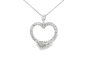 White Gold Heart Charm Necklace