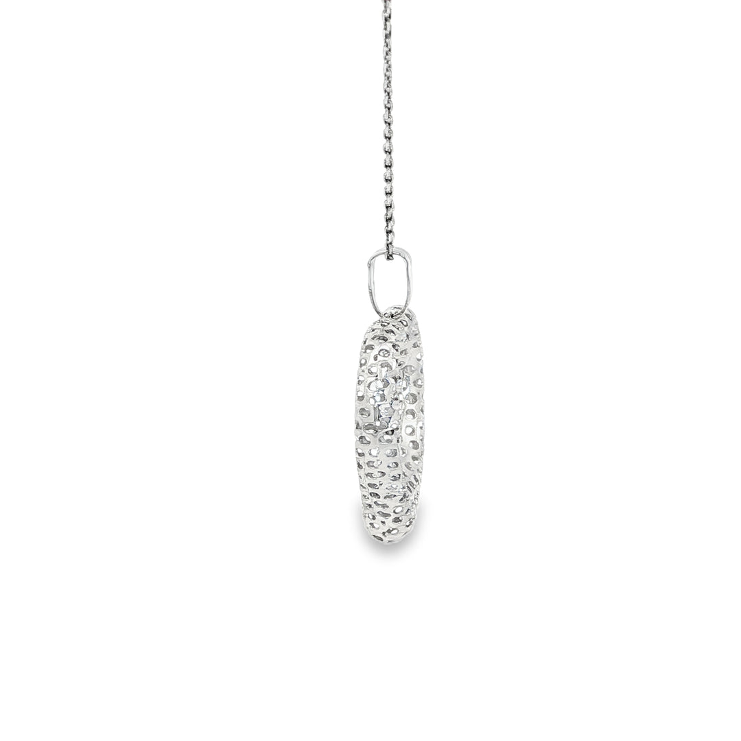 White Gold Heart Charm Necklace