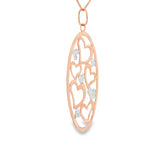 Load image into Gallery viewer, Rose &amp; White Gold Heart Cutout Charm Necklace