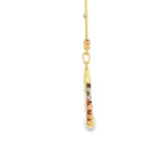 Load image into Gallery viewer, Elegant Tri-Tone Gold Beaded Chain Necklace