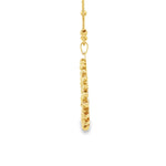 Load image into Gallery viewer, Yellow Gold Sphere Droplet Pendant Necklace