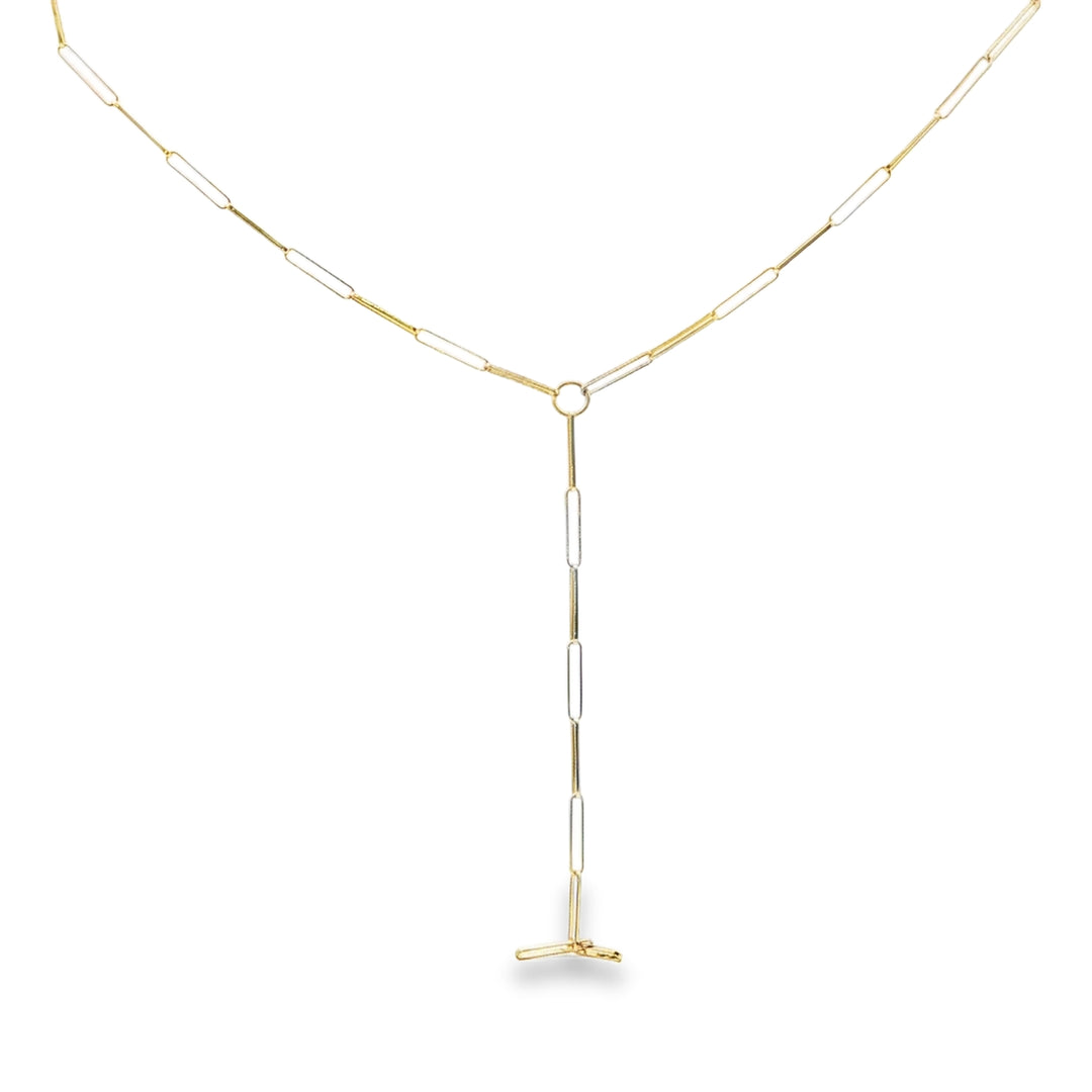 Yellow Gold Y-Chain Necklace