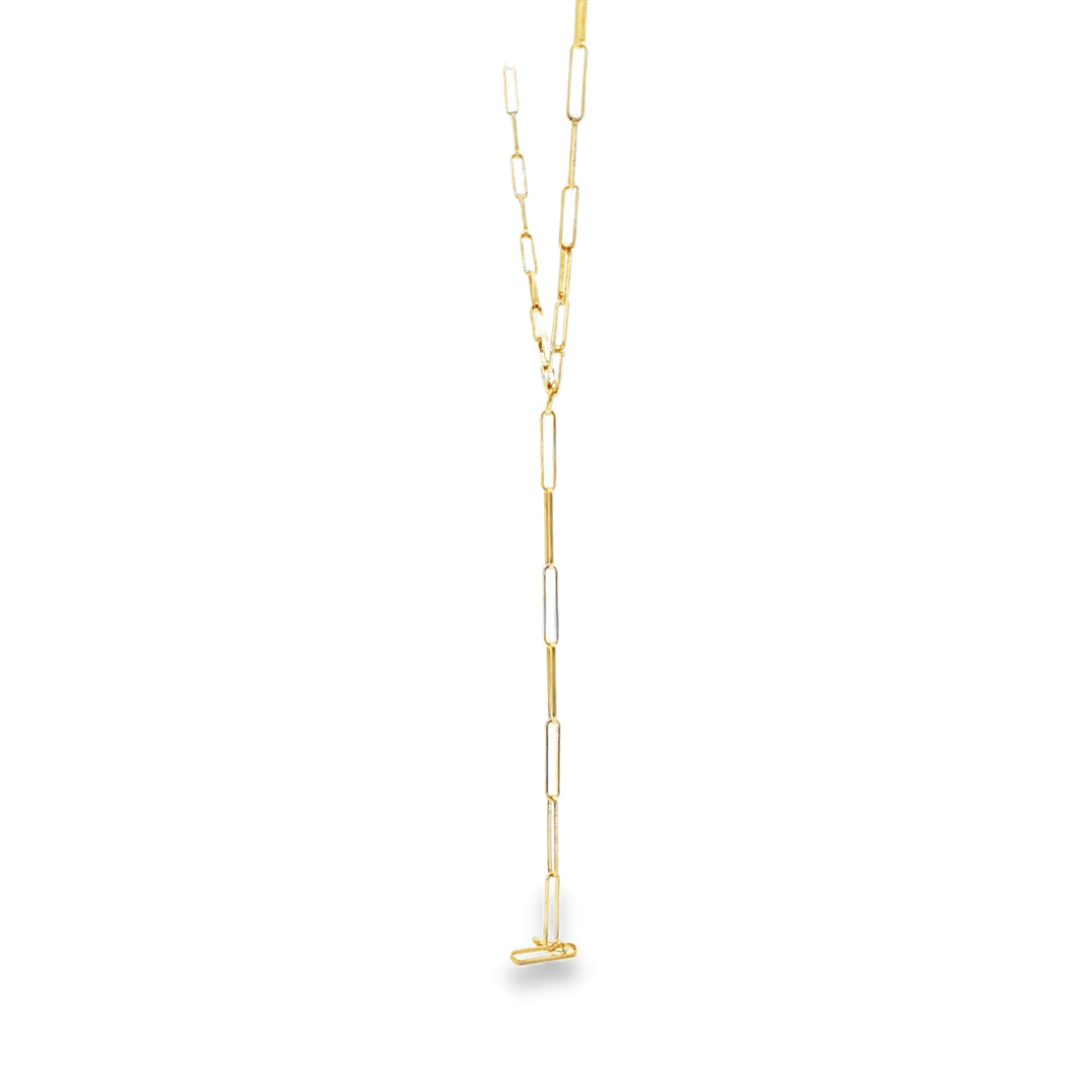 Yellow Gold Y-Chain Necklace