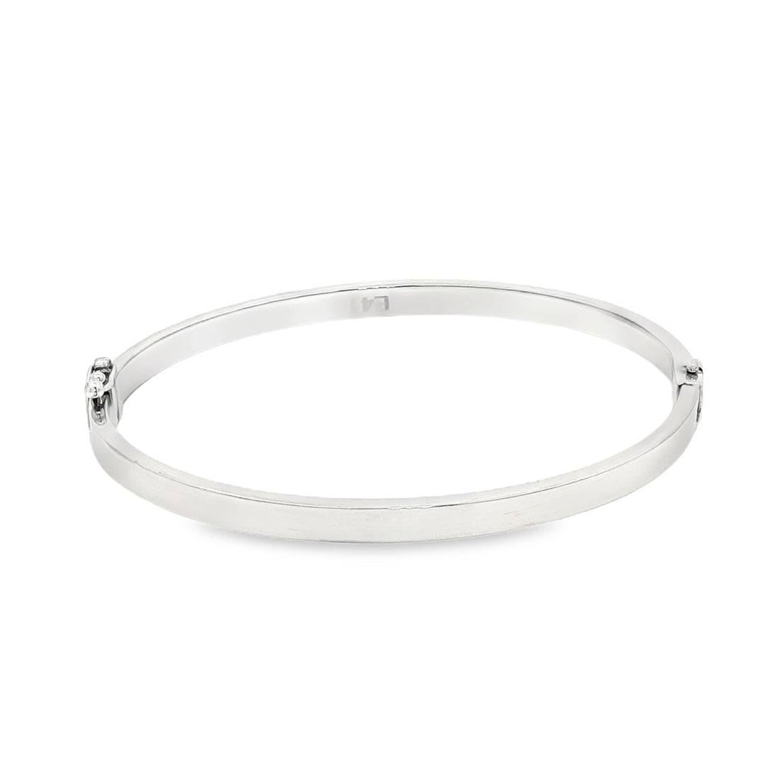 Elegant White Gold Bangle