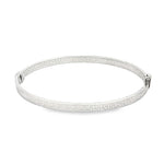 Load image into Gallery viewer, White Gold Greek Key Pattern Bangle Bracelet