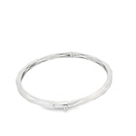 Load image into Gallery viewer, Modern Geometric Design White Gold Bangle