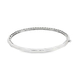 Load image into Gallery viewer, White Gold Bangle With Geometric Shapes