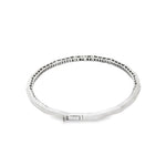 Load image into Gallery viewer, White Gold Bangle With Geometric Shapes