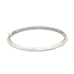 Load image into Gallery viewer, White Gold Bangle With Geometric Shapes