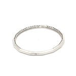 Load image into Gallery viewer, White Gold Bangle With Geometric Shapes