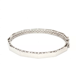 Load image into Gallery viewer, Geometric Bangle in White Gold