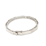 Load image into Gallery viewer, Geometric Bangle in White Gold