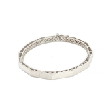 Load image into Gallery viewer, Geometric Bangle in White Gold