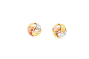 Yellow Gold Love Knot Stud Earrings