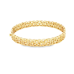 Load image into Gallery viewer, Yellow Gold Celtic Knot Bangle Bracelet