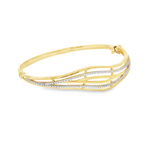Load image into Gallery viewer, CZ Set Yellow Gold Bangle