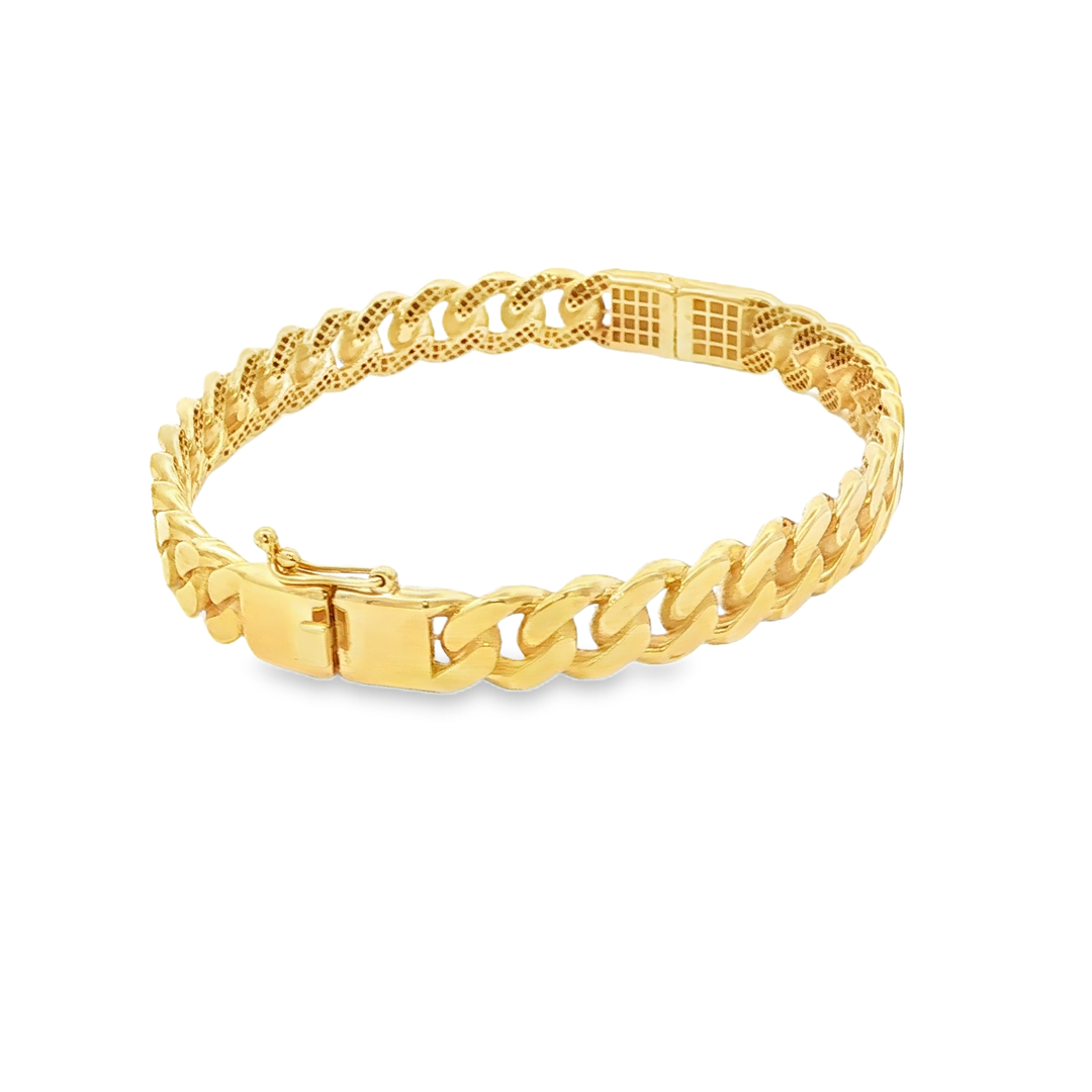 Exquisite Yellow Gold Chain Link Bracelet
