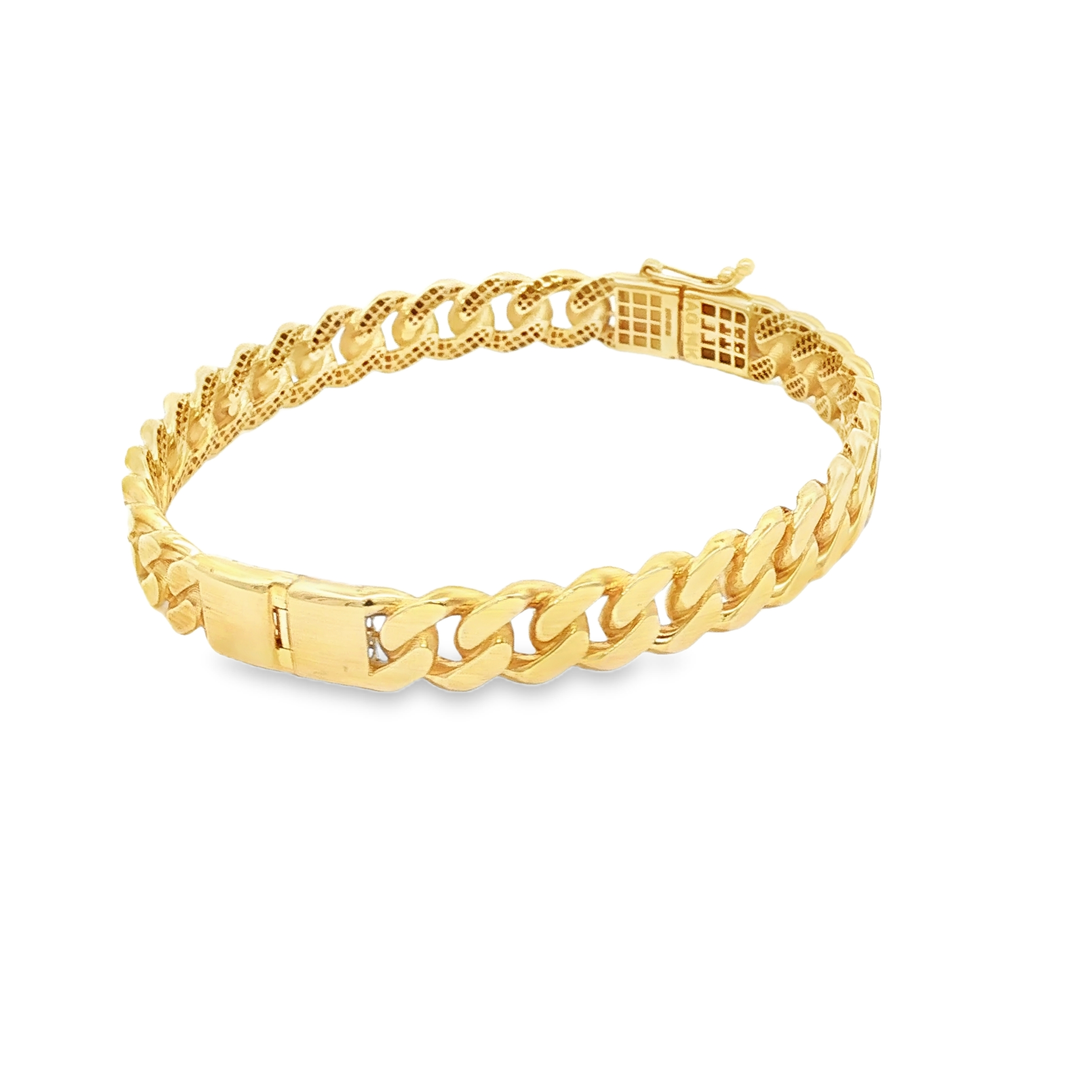 Exquisite Yellow Gold Chain Link Bracelet