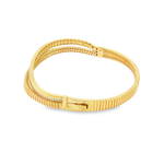Load image into Gallery viewer, Yellow Gold Bangle with Round Brilliant CZ