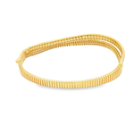 Load image into Gallery viewer, Yellow Gold Bangle with Round Brilliant CZ