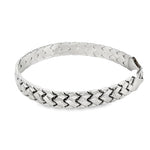 Load image into Gallery viewer, Designer White Gold Engraved Chain Bracelet